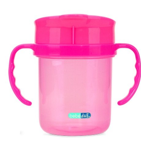 Imagen de Vaso con asa y tapa rojo 190ml