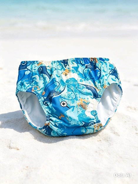 Imagen de Bombacha Malla Pañal Para El Agua Piscina Con Protección Uv-Manta Ray S