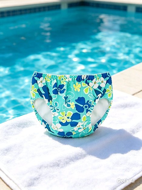 Imagen de Bombacha Malla Pañal Para El Agua Piscina Con Protección Uv-Retro Ocean 2XL
