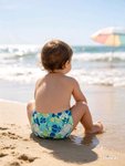 Imagen de Bombacha Malla Pañal Para El Agua Piscina Con Protección Uv-Retro Ocean S