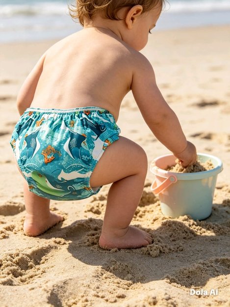 Imagen de Bombacha Malla Pañal Para El Agua Piscina Con Protección Uv-Sapphire S