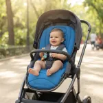 Imagen de Colchoneta universal azul para coches con memory foam Bebedue