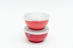 Imagen de Set de 2 bowls de acero inoxidable 250 ml con tapa hermética