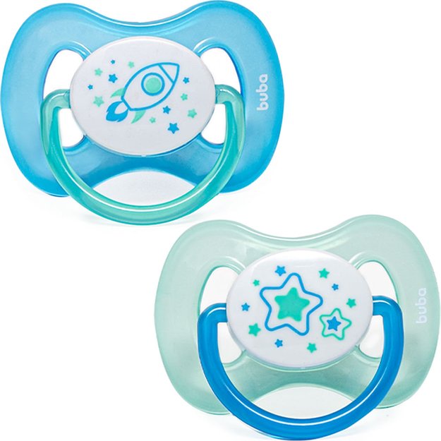 Imagen de Packx2 Chupetes Nocturno 6-18m Cohete/Estrella