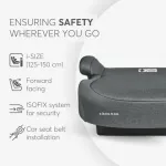 Imagen de Booster con isofix i-Tip Gris oscuro (125-150 cm)