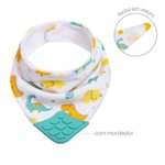 Imagen de Babero bandana Algodón con mordillo - Dino