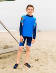 Imagen de Zapatos Accesorios Playa Tela Goma Antideslizante Azul/Naranja