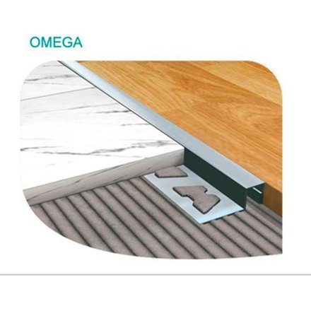Imagen de Omega acero inox. esmerilado 10x10mm 2.50m. MOLDUMET C110E