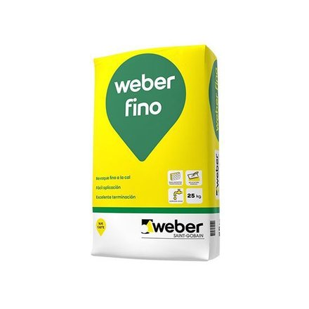 Imagen de Revoque fino a la cal interior WEBER Rev fino 25 kg.