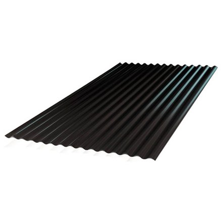 Imagen de Chapa sinusoidal NEGRO GRAFITO nro 25 1.086 mt 1.50 mt