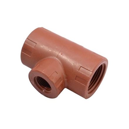 Imagen de Tee poliprop. diám 25 x 19 x 25mm rosca HHH