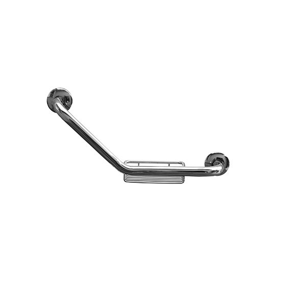 Imagen de Agarradera angular c/jabonera bronce cromo total ACCECO AB-1110