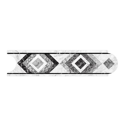 Imagen de Guarda PIU rombo gris flecha 5x20 cm.