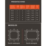 Imagen de Armalogic 15x15cm 3m - 4 Fe Ø 8mm - Estribos 5.2mm c/20cm ACINDAR
