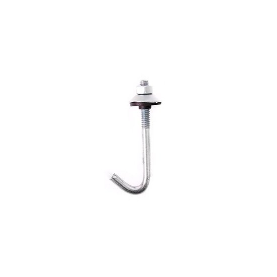 Imagen de Gancho «J» d= ¼ x 50mm galvan. con tca. con arandelas