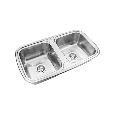 Imagen de Pileta JOHNSON acero 304 doble Zara D84 a c/1 ag.p/mon. 1SC/1SCR