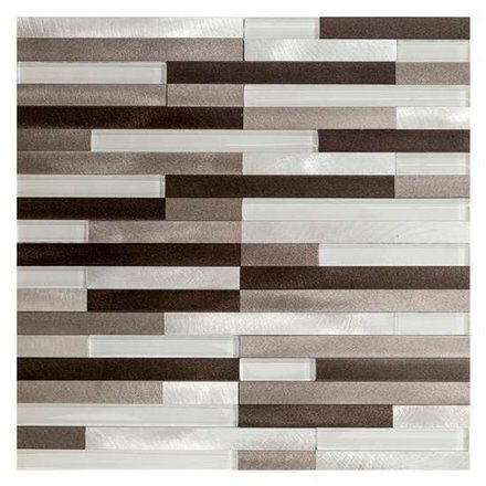 Imagen de Malla MISIONES Lund Alum Strips Gray 30x30 cm. Autoadhesiva