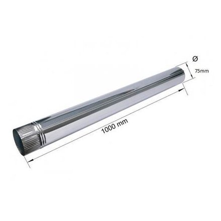 Imagen de Caño chapa galv. Nº 30 diám. 3" x 1m con borde