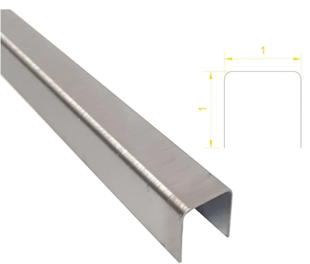 Imagen de Listel simple line ac.inox.brillante. 10x10x2500mm MOLDUMET CU10B