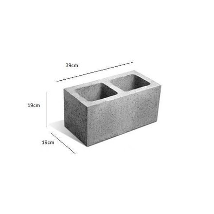 Imagen de Bloque hormigon SHAPBLOCK Portante 19 x 19 x 39 liso - 20-L