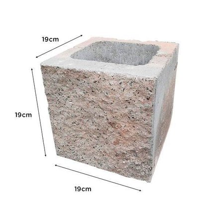 Imagen de Bloque hormigon SHAPblock splitado medio bloque 19x19x19 sb sm20