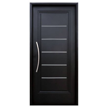 Imagen de Puerta NEXO Acero SemiP. Negra c/barral 0.88m x 2.05m Der -S100D