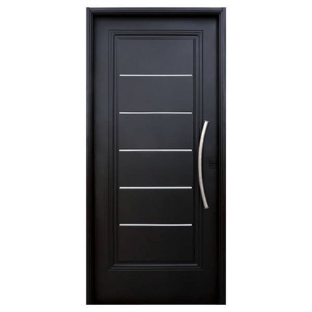Imagen de Puerta NEXO Acero SemiP. Negra c/barral 0.88m x 2.05m Izq. -S100I