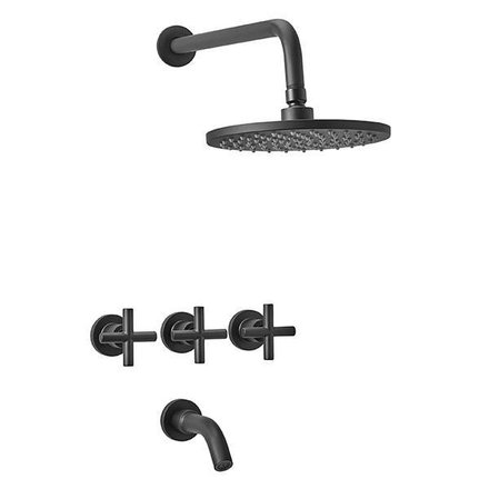 Imagen de Grifería PEIRANO Black Velvet cierre cerámico ducha 80-190P