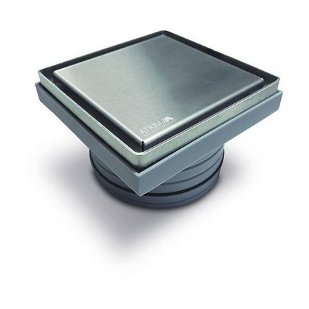 Imagen de Rejilla para pileta patio ATRIM ABS.SST 2en 1 Cromo mate  12x12 cm
