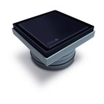 Imagen de Rejilla para pileta patio ATRIM ABS.SST 2en 1 Negro mate  12x12 cm