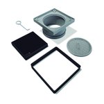 Imagen de Rejilla para pileta patio ATRIM ABS.SST 2en 1 Negro mate  12x12 cm