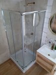 Imagen de Box de ducha c/recept AQUA SWIM 80x80 x195cm alum cromo bri 60088