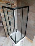 Imagen de Box de ducha c/recept AQUA SWIM 80x80 x195cm alum NEGRO bri 6008B