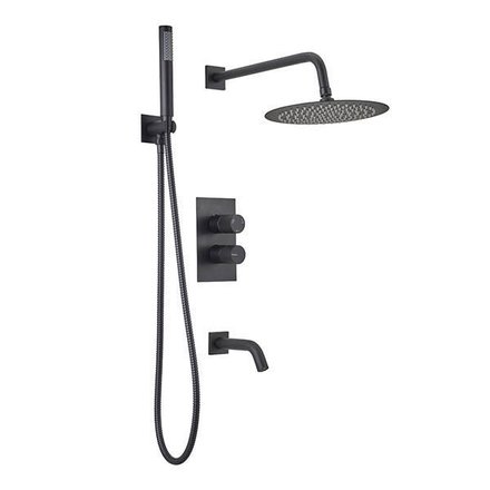 Imagen de Monocomando PEIRANO Fabric Black Ducha emb. 3 func. 80-200N