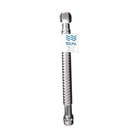 Imagen de Flexible IDEAL acero inox. M-H macho girat. s/roseta 13mm x 30cm