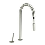 Imagen de Monocomando mesada cocina PEIRANO Joystick Beat Nickel 20-201NI