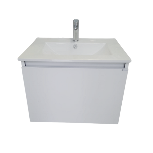 Imagen de Vanitory colgar SCHNEIDER City PVC Bco. Sat. 60cm - mesada 1 ag