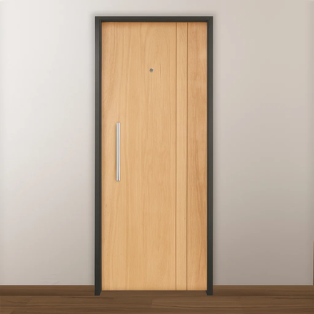 Imagen de Puerta VALENTINUZ entr dpto MDF 80cm Mco. Chapa 18 -Modelo B- Der