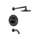 Imagen de Monocomando FV Cilindra Negro Mate Ducha de embutir 0106/M5-NG