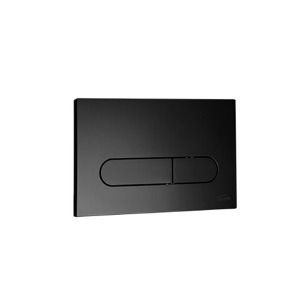 Imagen de Tapa doble tecla FERRUM embut.rectang. Negro Satina.VTA56-NS