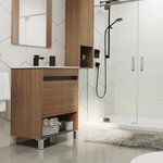 Imagen de Vanitory con patas ESSENZA Nivor Moka 80 cm con mesada losa 3 ag