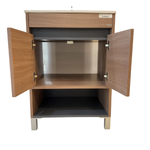 Imagen de Vanitory con patas ESSENZA Nivor Moka 80 cm con mesada losa 1 ag.