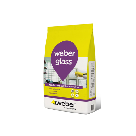 Imagen de Mortero adhesivo blanco WEBER Tec Glass x 5 kg.