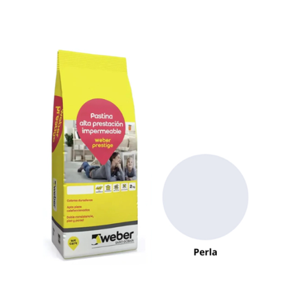 Imagen de Pastina alta prestación WEBER color Prestige Perla 2 kg.