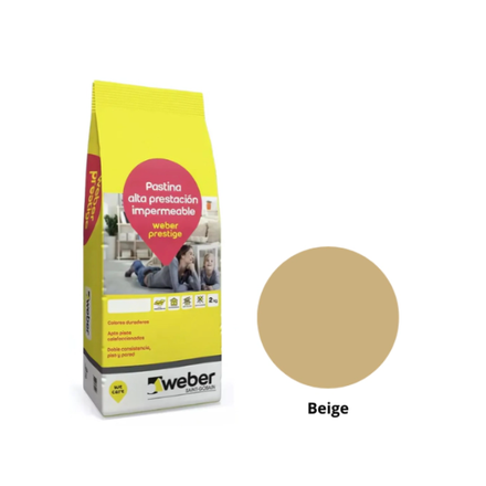 Imagen de Pastina alta prestación WEBER color Prestige Beige 2 kg.
