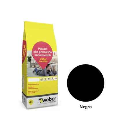 Imagen de Pastina alta prestación WEBER color Prestige Negro 2 kg.
