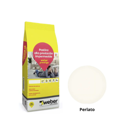 Imagen de Pastina alta prestación WEBER color Prestige Perlato 2 kg.