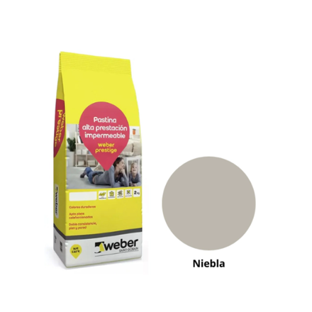 Imagen de Pastina alta prestación WEBER color Prestige Niebla 2 kg.