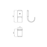 Imagen de Percha FV Armonía Negro Mate 0166/M8-NG