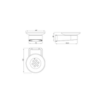 Imagen de Jabonera para aplicar FV Armonía CROMADO 0168/M8-CR